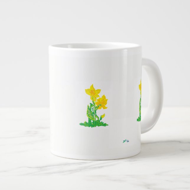 Mugg Daffodils Jumbo Mugg (Framsida höger)