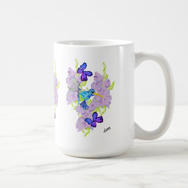 Mugg : Dag med en kolibri  (Höger)