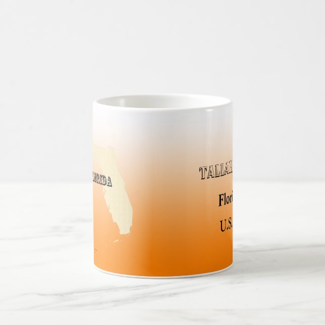 Mugg - delstaten Florida Karta med staden (Center)