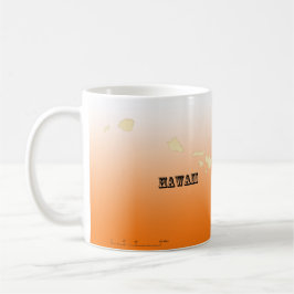 Mugg - delstaten Hawaii Karta med staden