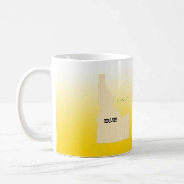Mugg - delstaten Idaho Karta med staden (Vänster)