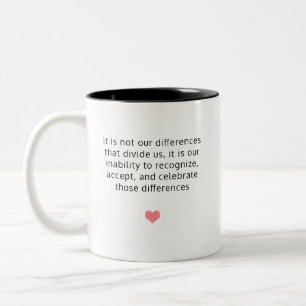 Mugg-differenser citat Audre Lorde / WWC-Logotyp Två-Tonad Mugg