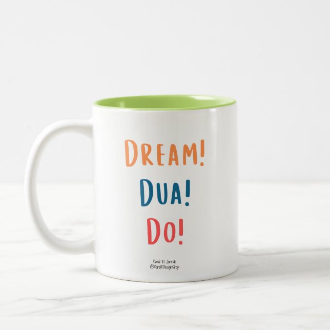 Mugg - Dream! Dubbelt! Gör det! - 11 oz (Vänster)