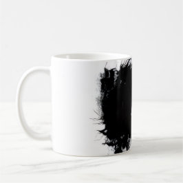 Mugg Edgy svart bläckstänk Abstrakt Grunge-design