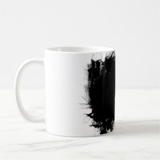 Mugg Edgy svart bläckstänk Abstrakt Grunge-design