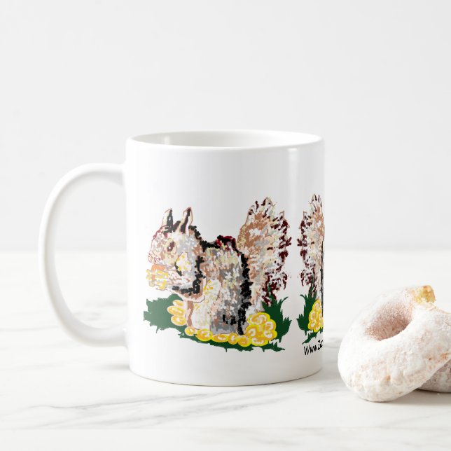Mugg: ekorrar kaffemugg (Med munk)
