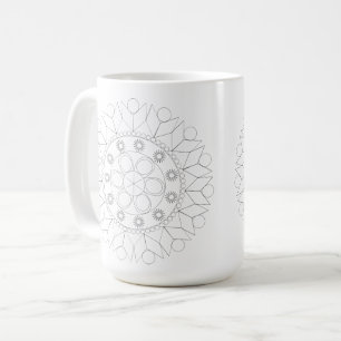 Mugg - Eleganten Mandala Mönster till Färg