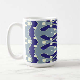 Mugg, en levande flerfärgad sömlös mönsterdesign kaffemugg