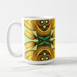 Mugg, en levande flerfärgad sömlös mönsterdesign kaffemugg