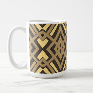Mugg, en livfull flerfärgad geometrisk mönsterdesi kaffemugg