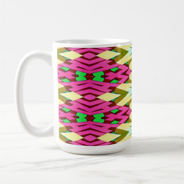 Mugg, en modern flerfärgad trendig design Kaffe Kaffemugg (Vänster)