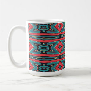 Mugg, en skarp multifärgad, sömlös mönster-design kaffemugg