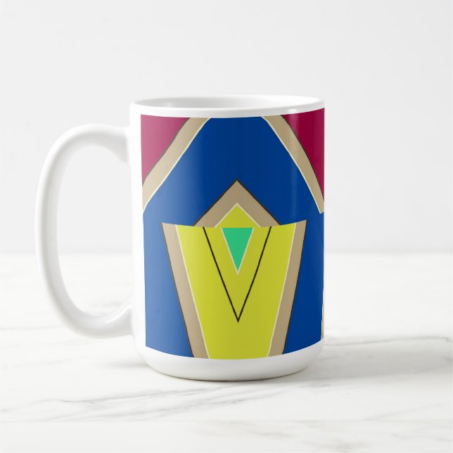 Mugg, en sömlös multifärgad utan mönster kaffemugg (Vänster)