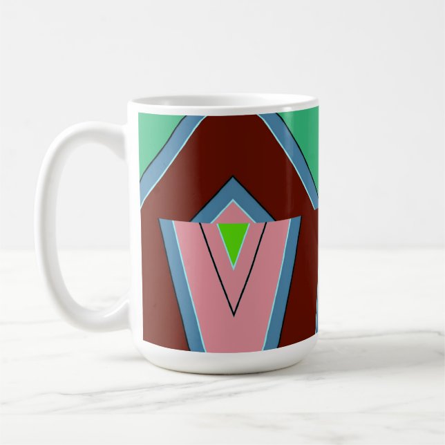 Mugg, en sömlös multifärgad utan mönster kaffemugg (Vänster)