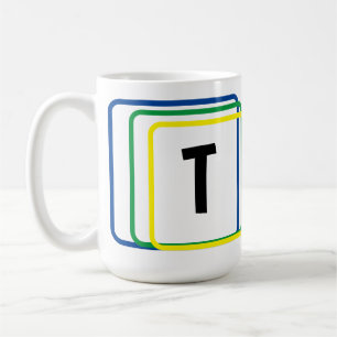 Mugg - Enkla geometriska former och initial #2