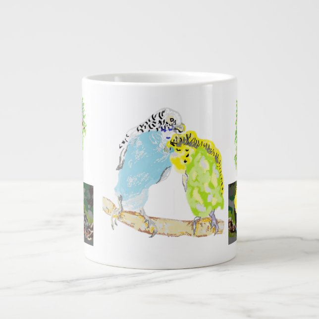 Mugg: Fågelälskare Jumbo Mugg (Framsidan)