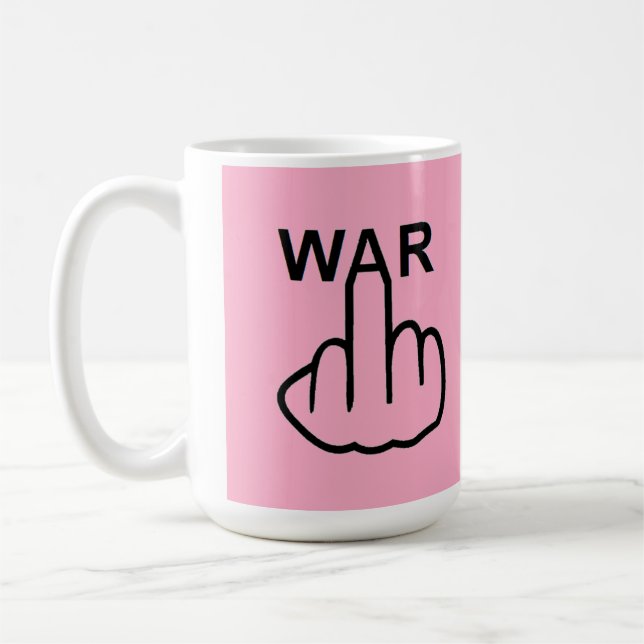 Mugg, fågelfången i Krig är fruktansvärd Kaffemugg (Vänster)