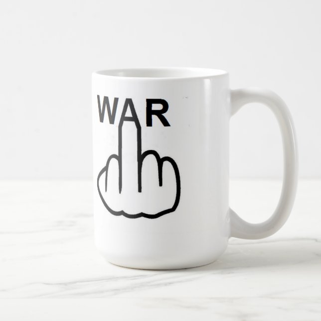 Mugg, fågelfången i Krig är fruktansvärd Kaffemugg (Höger)