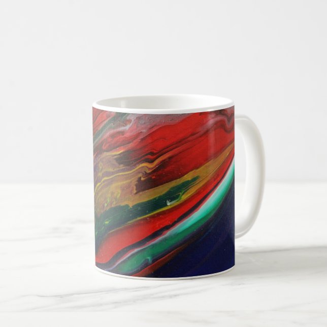 Mugg, färglös abstrakt kaffemugg (Framsida höger)