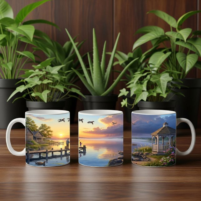 Mugg-figursättning för Canvasback Ankor Coffee Kaffemugg (Skapare uppladdad)