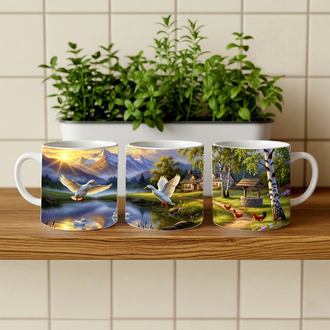 Mugg-figursättning för Pekin Ankor Digital Paintin Kaffemugg (Skapare uppladdad)