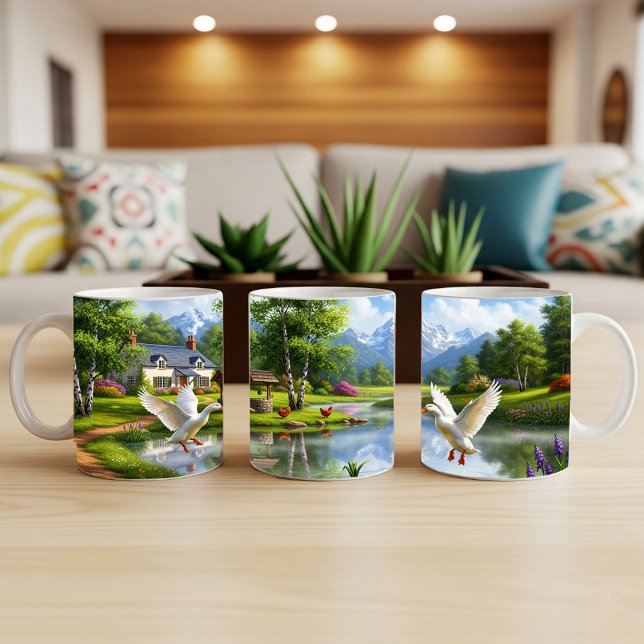 Mugg-figursättning för Pekin Ankor Digital Paintin Kaffemugg (Skapare uppladdad)