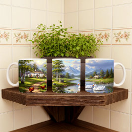 Mugg-figursättning för Pekin Ankor Digital Paintin Kaffemugg