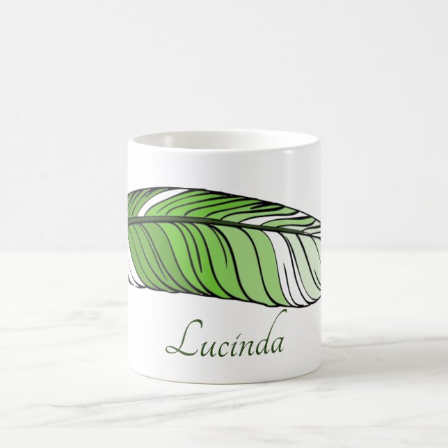 Mugg - Fjäder och Namn i Gröntar (Center)