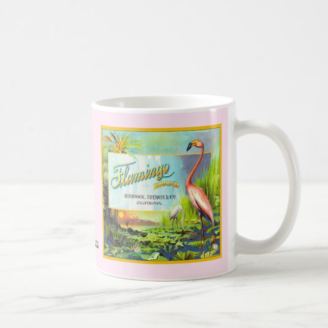 Mugg - Flamingo Brand - Fruit Låda-etiketter (Höger)