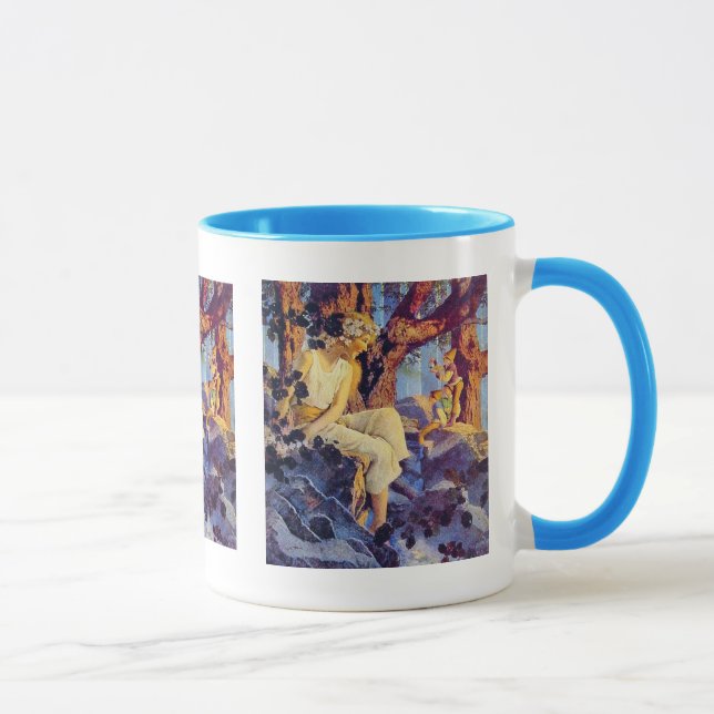 Mugg: flicka med älvar - av Maxfield Parrish Mugg (Höger)