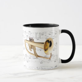 Mugg - Flugelhorn med notblad
