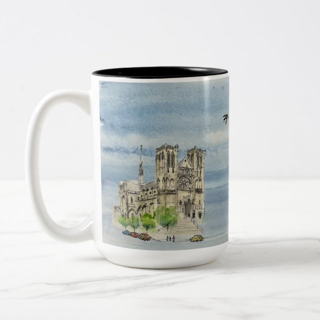 Mugg: Flygande Joanna och Grace Cathedral Två-Tonad Mugg (Vänster)