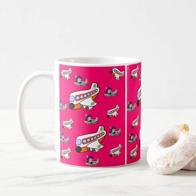 mugg flygplan (Med munk)