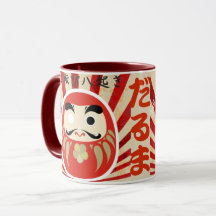 mugg för 七転び八起き DARUMA