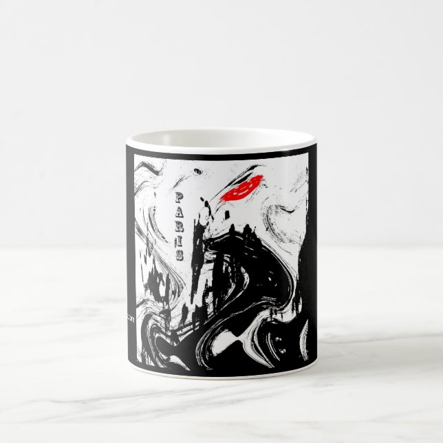 Mugg för abstrakt"Paris" kaffe (Center)