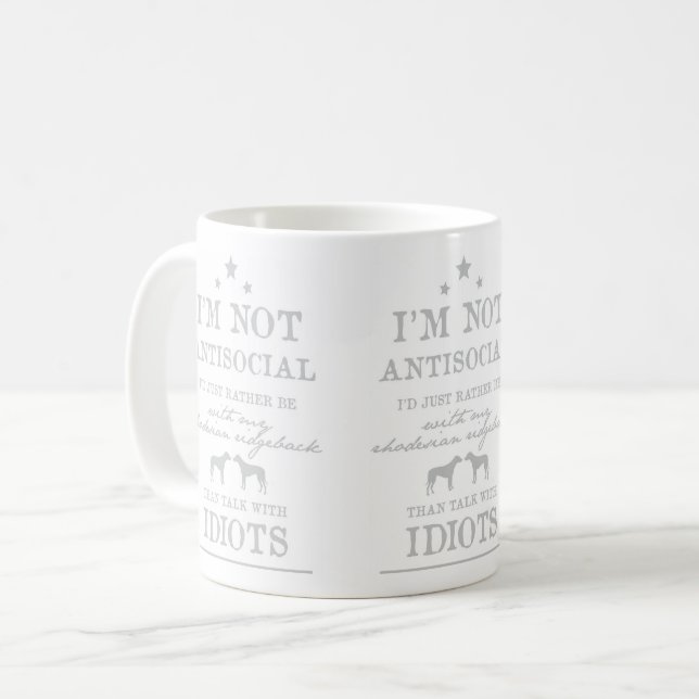 Mugg för ägare till Rhodesian Ridgeback (Framsida vänster)