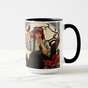 Mugg för Alphonse Mucha Moravian lärarekör