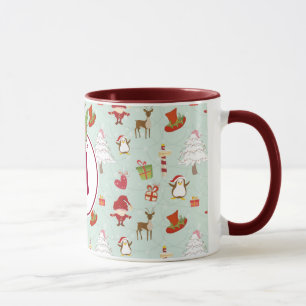 Mugg för älva för Monogramhelgdagjul