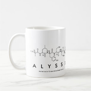 Mugg för Alyssa peptidenamn