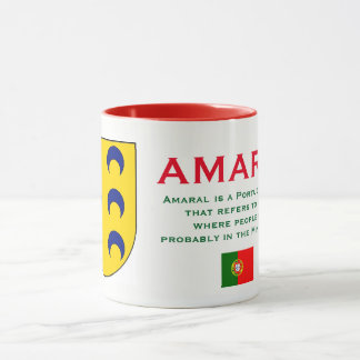 Mugg för Amaral familjvapensköld