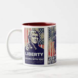 Mugg för amerikanrevolutionpropaganda