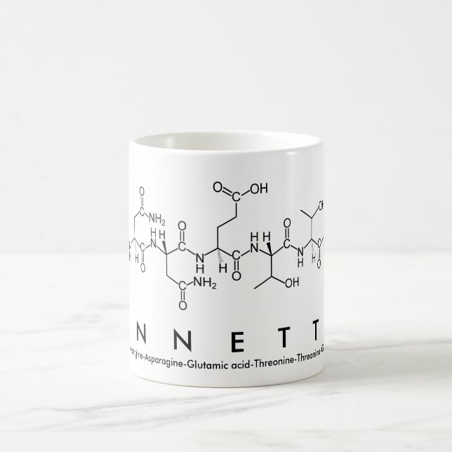 Mugg för Annette peptidenamn (Center)