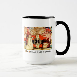 MUGG FÖR ANNONS FÖR KAFFE "FÖR SANTA BUK" VINTAGE