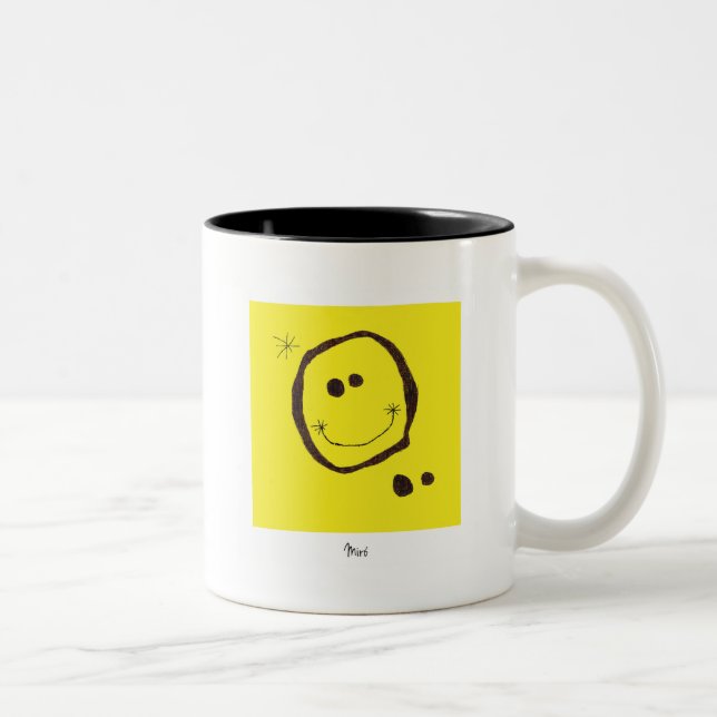 mugg för ansikte för joan miro lycklig (Höger)