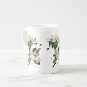 Mugg för Apple blommar- och bibenporslin Benporslin Mugg