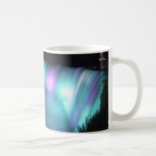 Mugg för Aqua för Niagara Falls Kanada natt