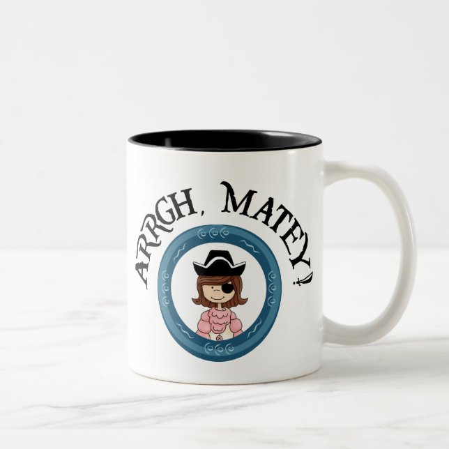 Mugg för Arrgh Matey piratflicka (Höger)