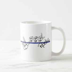 Mugg för ASL-stenkaffe (sidan)