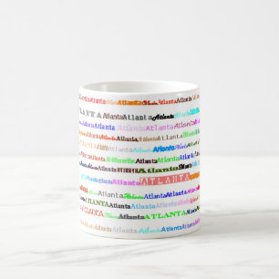 Mugg för Atlanta textdesign II mig
