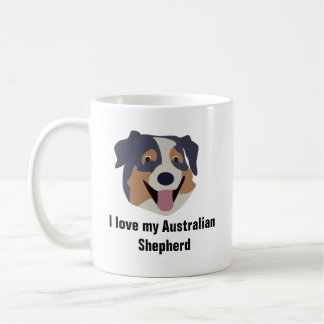 Mugg för australian shepherdhundkaffe